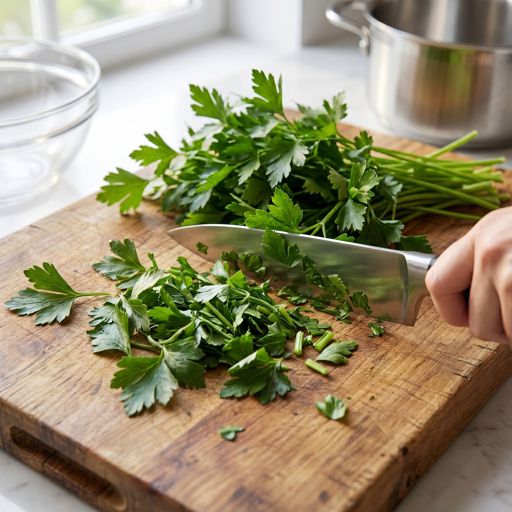 Roughly Chopped fresh flat-leaf parsley