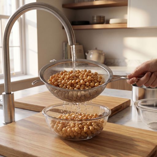 Rinsed chickpeas