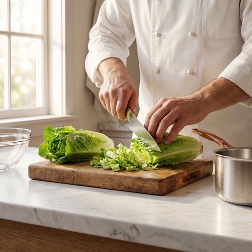 Chopped romaine lettuce