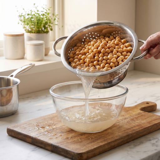 Drained chickpeas