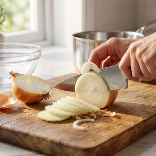 Thinly Sliced yellow onion