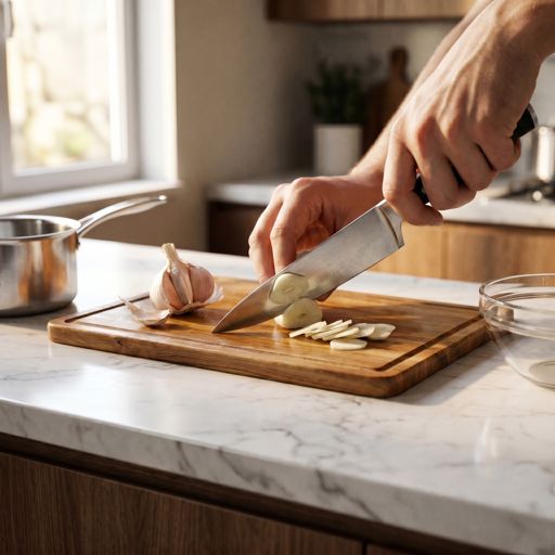 Thinly Sliced garlic