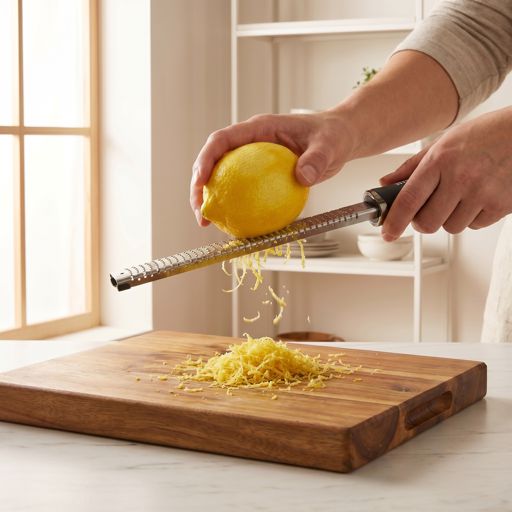 Zested lemon
