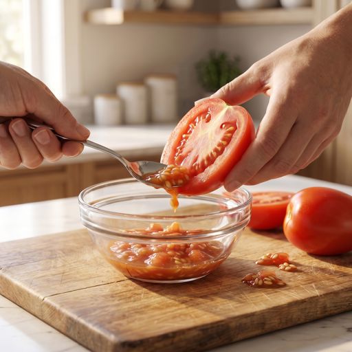 Seeded Roma tomato