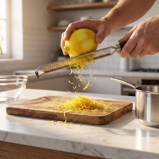 Zested lemon zest
