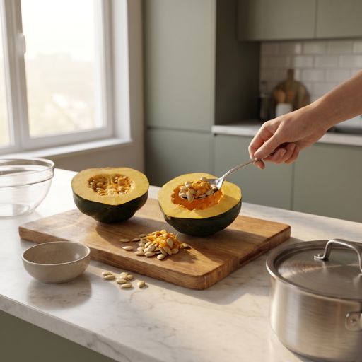 Seeded acorn squash