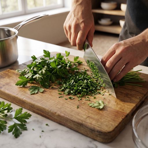 Chopped fresh flat-leaf parsley