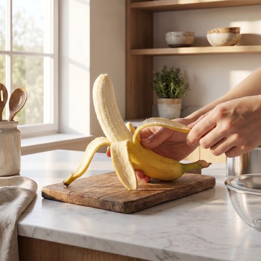 Peeled banana