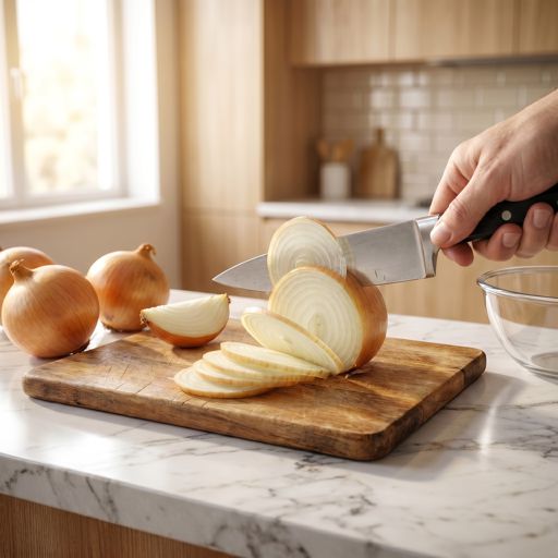 Thinly Sliced yellow onion