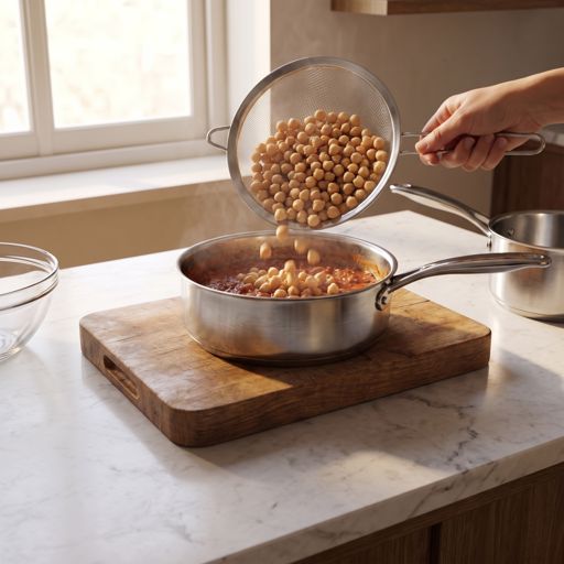 Step 10: Simmer the chickpeas