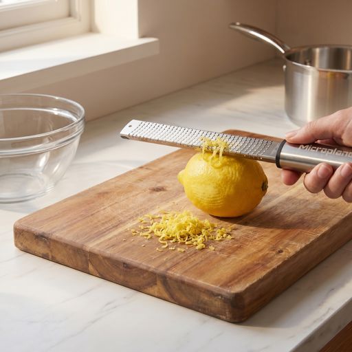Zested lemon