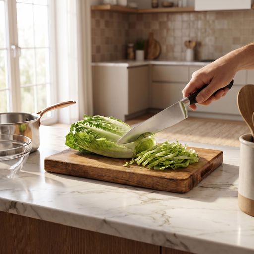 Thinly Sliced romaine lettuce