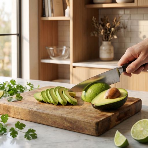 Sliced avocado