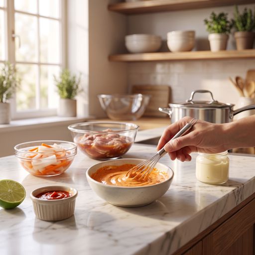 Step 3a: Make the Sriracha Mayo