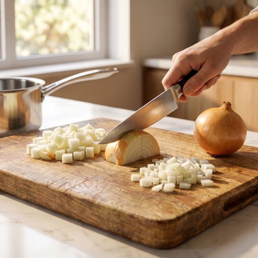 Diced yellow onion