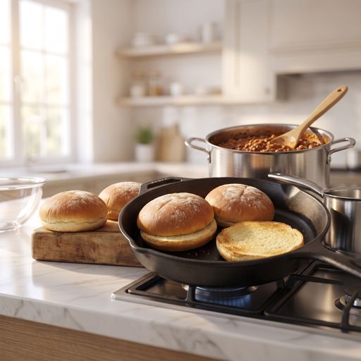 Step 6a: Toast the Buns (Optional)