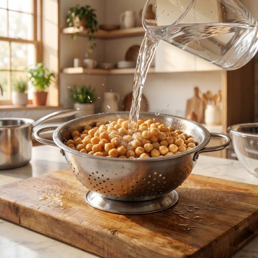 Rinsed chickpeas