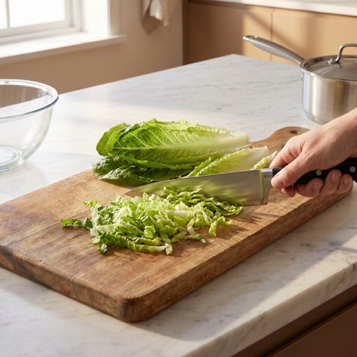 Shredded romaine lettuce