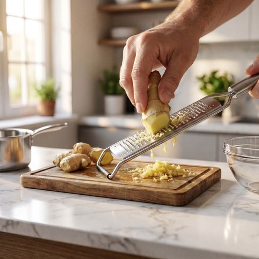 Grated fresh ginger