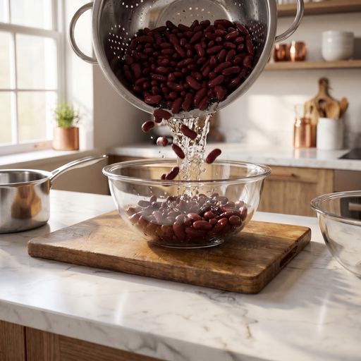 Drained dark red kidney beans