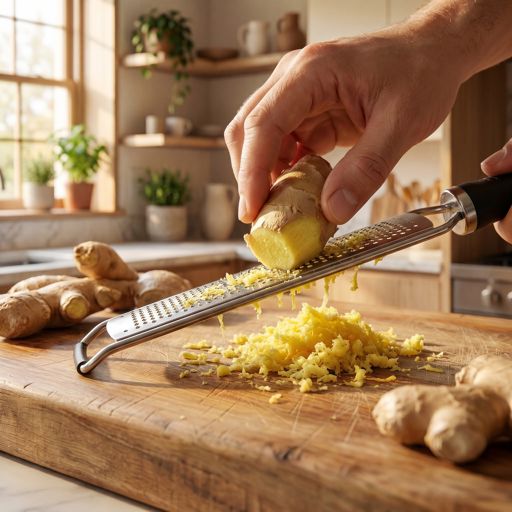 Grated fresh ginger