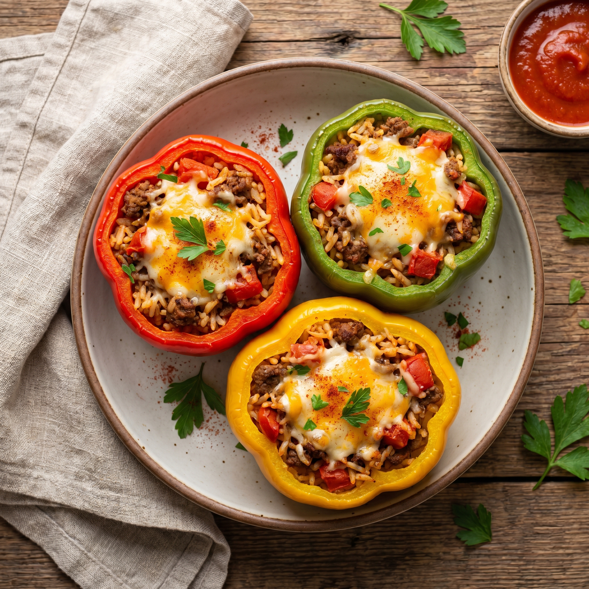 Classic American Stuffed Bell Peppers