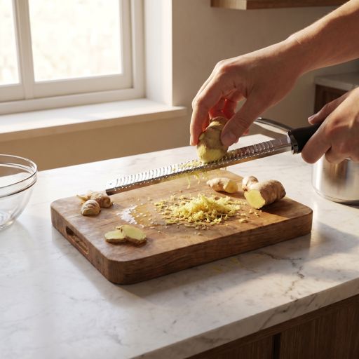 Grated fresh ginger