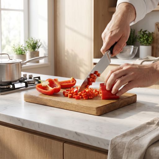 Diced red bell pepper