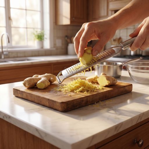 Grated fresh ginger