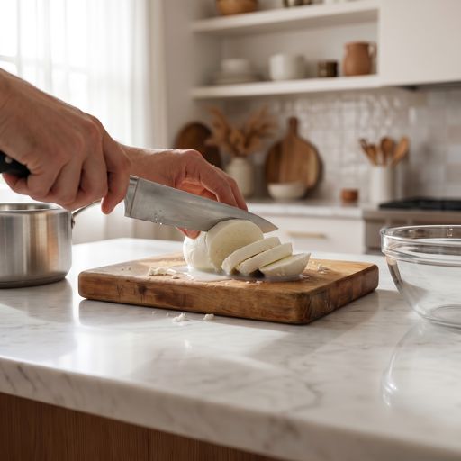 Sliced fresh mozzarella