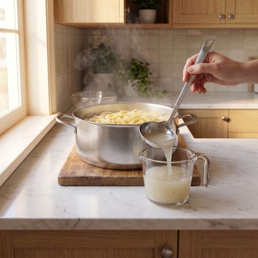 Step 4: Reserve Pasta Water