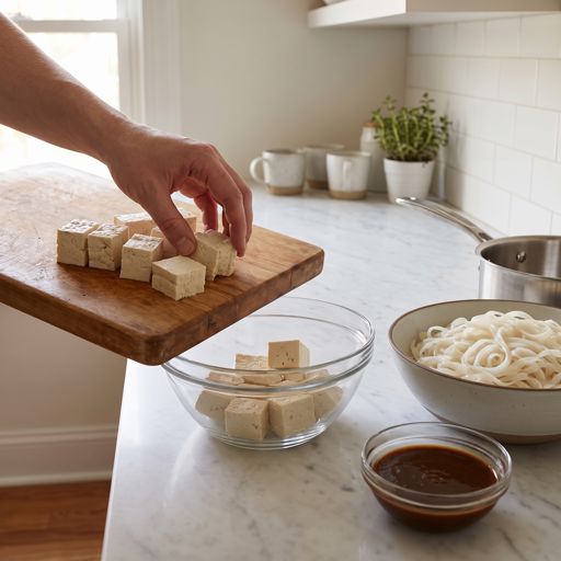 Step 3a: Coat the Tofu