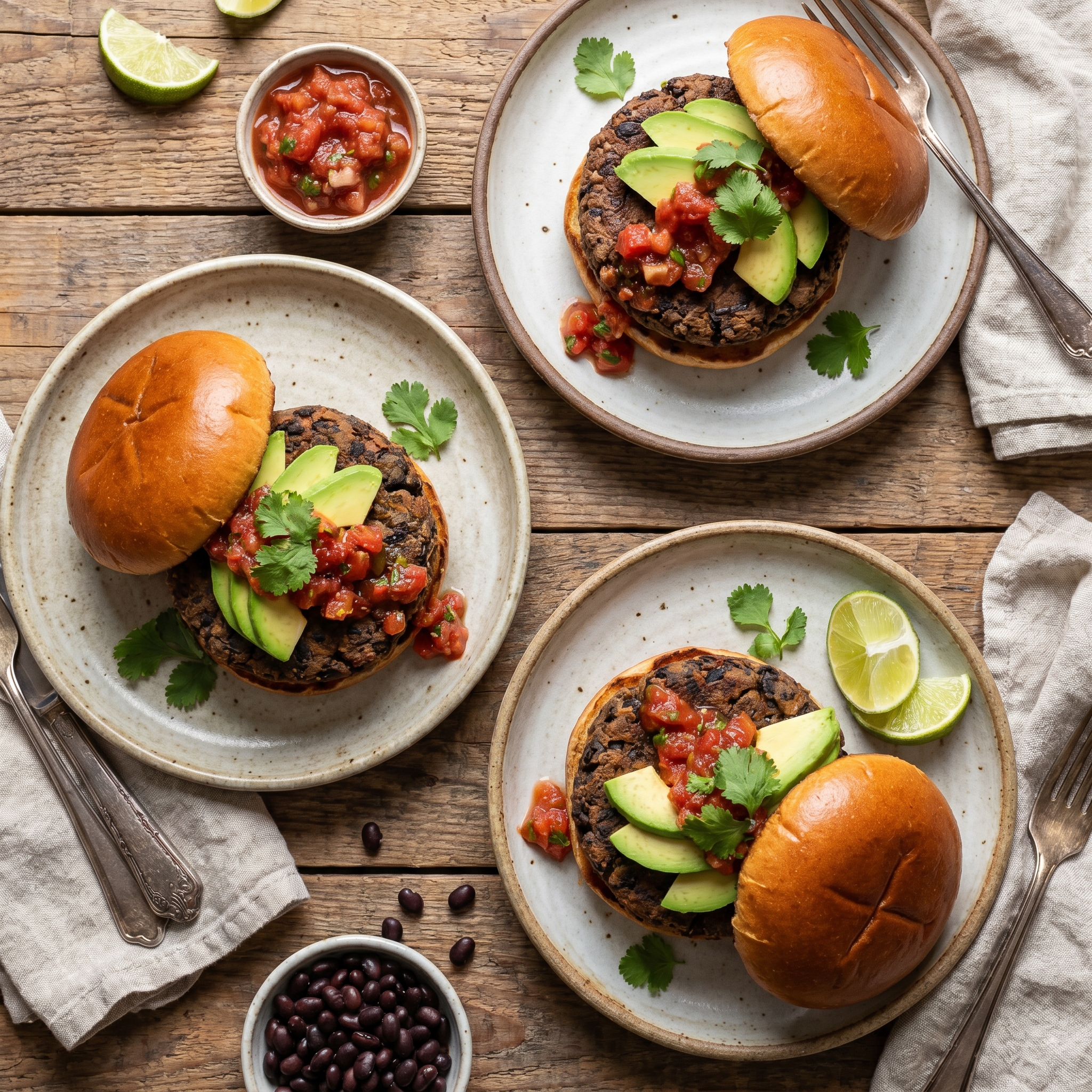 Smoky Black Bean Burgers