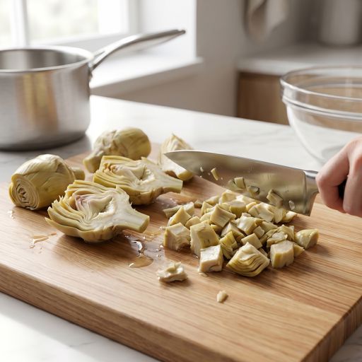 Roughly Chopped canned artichoke hearts