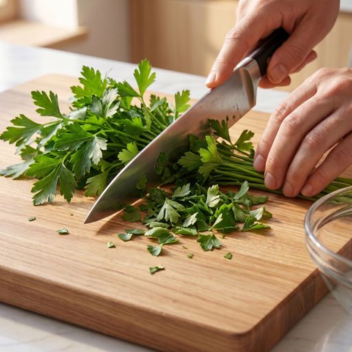 Roughly Chopped fresh flat-leaf parsley