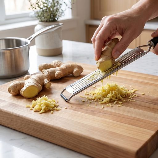 Grated fresh ginger