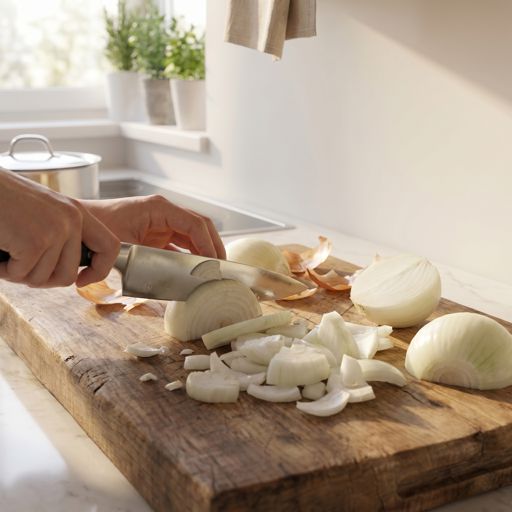 Roughly Chopped white onion