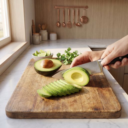 Sliced avocado