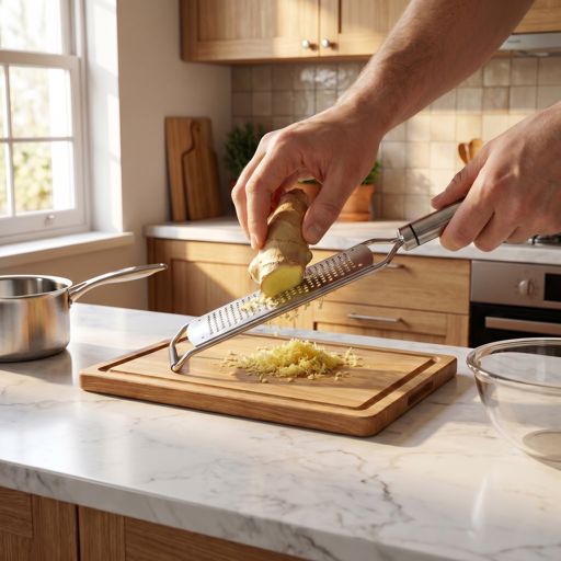 Grated fresh ginger