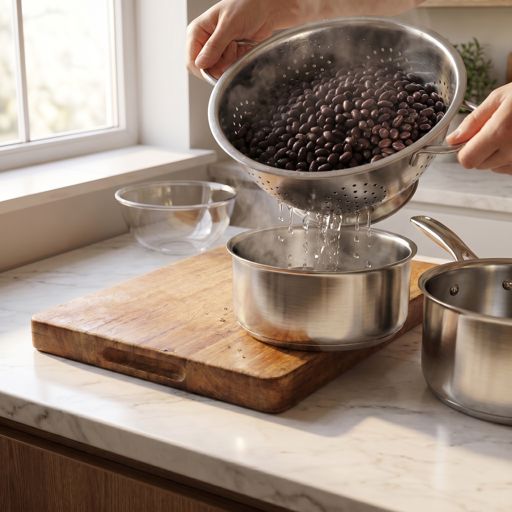 Drained black beans
