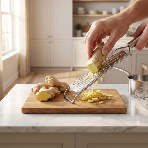 Grated fresh ginger