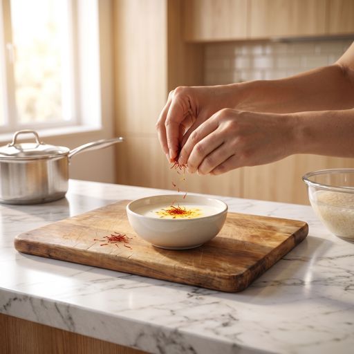 Step 2: Prepare Saffron Milk