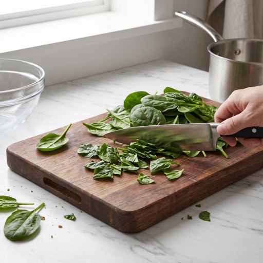 Roughly Chopped baby spinach