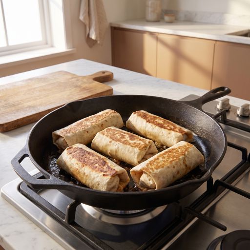 Step 8: Optional: Toast the Burritos