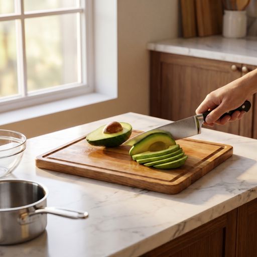 Sliced avocado