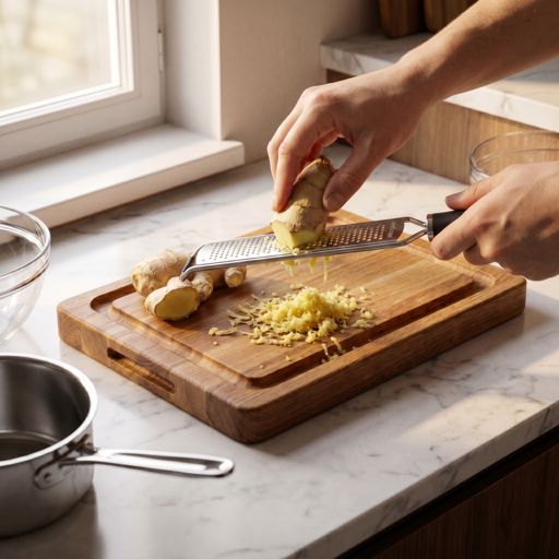 Grated fresh ginger