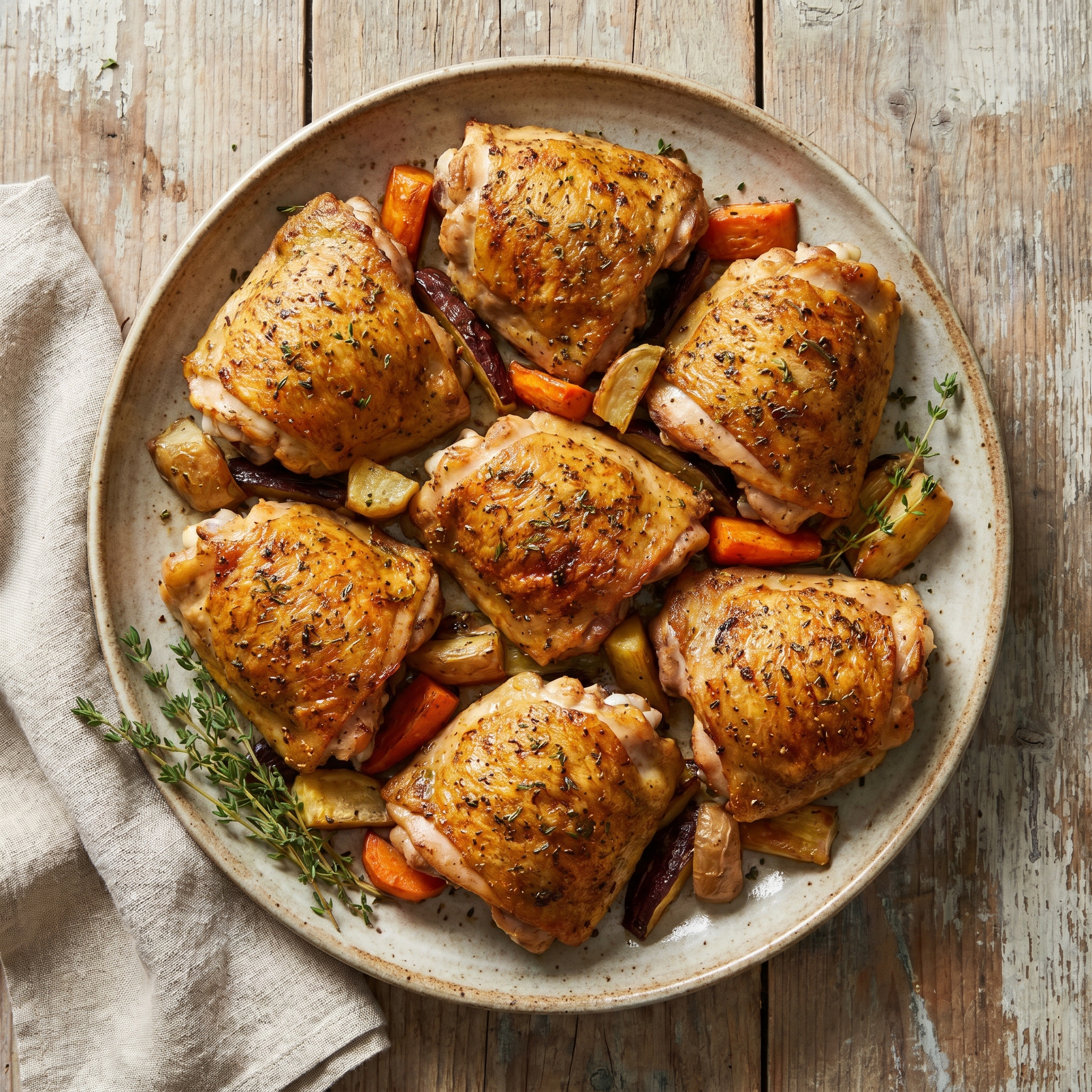 Crispy Baked Chicken Thighs