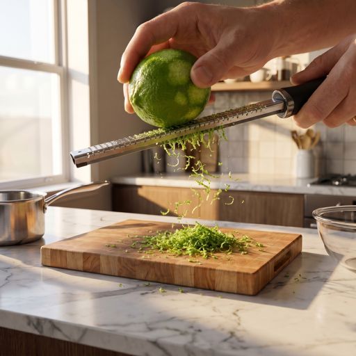 Zested lime zest