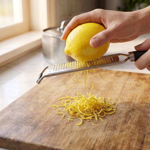 Zested lemon