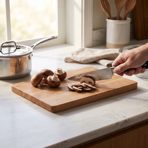 Sliced cremini mushrooms